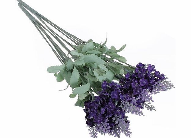 BestMall A bouquet 10 Head Artificial Lavender Silk Flowers Violet Bouquet Home Garden Decoration