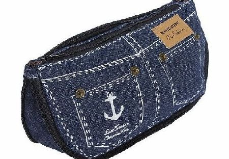 BestMall Cute Pencil Box Denim Shorts Case Jeans Style Cosmetic Bag Change Purse Wallets
