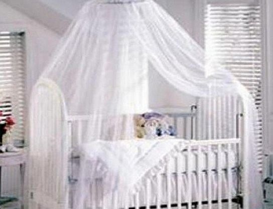 BESTOPE White Toddler Baby Nursery Halo BED NET Mosquito Net Crib TENT Canopy Netting (White)