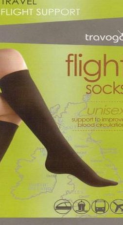 BestValueStockOnline Black Unisex Travel Accessory Flight Support Socks