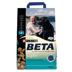 Beta Light Adult Complete Dog Food with Beef 15kg with 3kg Extra Free