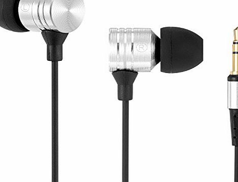 Betron B550s Noise Isolating in Ear Canal Headphones Earphones with Pure Sound and Powerful Bass for iPhone, iPad, iPod, Samsung, Nokia, HTC , Mp3 Players etc (Silver Edition)