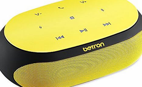 Betron NR200 Bluetooth Speaker, Dual Stereo Powerful Speakers, Portable, Rechargeable, Built in Microphone, Compatible with iPhone, iPod, iPad, Samsung Smartphones, Tablets etc
