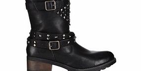Betsy Black studded boots