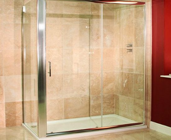 Shower Enclosure Cubicle Walk In Sliding Door 6mm Glass Corner 1200 x 760 Cabin Unit (Reversible* Size Adjustable*) Easy Access Clean Rectangular Luxury Modern Entry