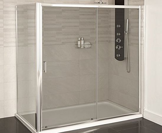 Shower Enclosure Cubicle Walk In Sliding Door Glass Corner 1200 x 700 (Reversible* Size Adjustable*) Easy Access Clean Rectangular Luxury Modern Entry