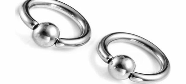 Better Dealz 10x Stainless Steel Silver 16g 16 gauge 1.2mm 1/4 6mm Titanium Plated Anodized CBR Captive Bead Ring