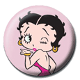 Betty Boop Kiss Button Badges