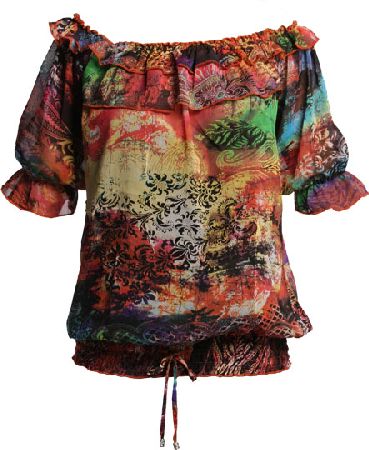 Betty paisley frill tunic