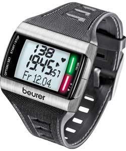 Beurer PM62 Heart Rate Monitor Watch - Steel