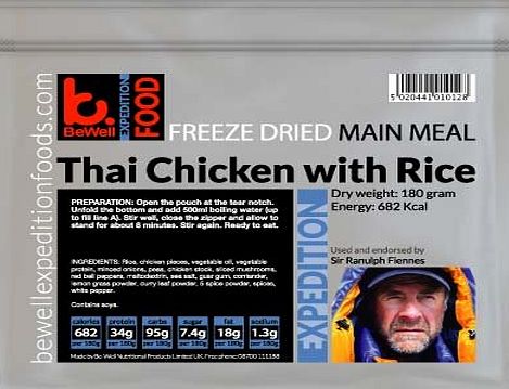 BeWell 180g Expedition Food Thai Chicken with Rice