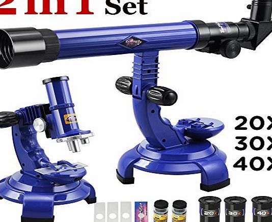 Beyondfashion 2 In 1 Telescope amp; Microscope Swivel Mirror Kids Gift Educational Science Toy