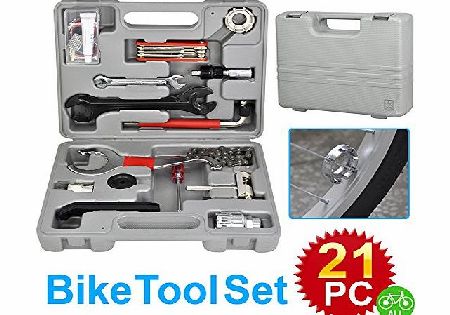 Cycle Maintenance 21pc Quality Complete Bicycle Bike Cycle Repair Tool Kit Set