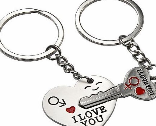 Beyondfashion Lover His Her Keychain Keyring Couples - Arrow amp; ``I Love You`` Heart amp; Key -Valentines Day / Birthday / Wedding anniversary Present Gift