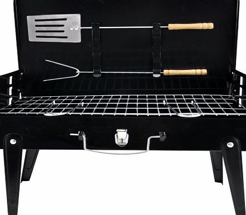 Beyondfashion Outdoors Folding Portable Charcoal Barbecue Grill With Tools BBQ