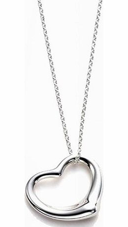 Beyondfashion Silver Open Heart Pendant amp; Chain Necklace New good quality with Gift bag