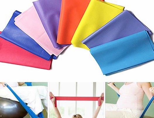 Beyondfashion WPG 1.5m Stretch Resistance Bands Exercise Pilates Yoga GYM Workout Physio Aerobics