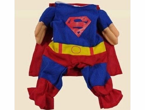 XSMALL Superman Dog Cat Puppy Halloween Costume Clothes Pet Apparel Superdog Dress Up - Pet Supplies by Accessorybee