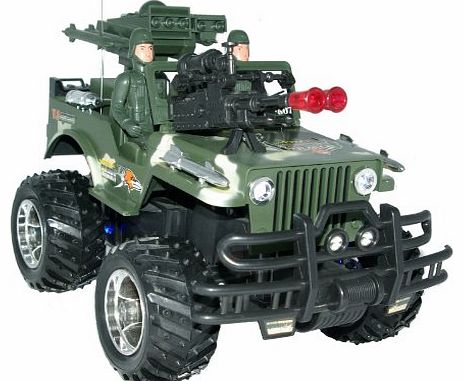 BEYTER LARGE Remote Control Car 4x4 Challenger Cross Country Army Jeep Rechargeable 7.2v