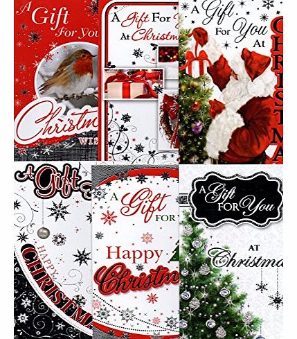 bgc studios Pack of 6 Christmas Money Wallet Self-sealing Gift Envelopes Adult Children Designs - 6 Traditional BGC 38322