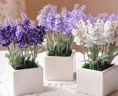 Bheema 10 Head Bouquet Beautiful Artificial Lavender Silk Flowers - Light Purple