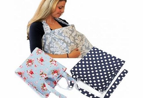 Bheema Cover Baby Infant Blue Breastfeeding Nursing Blanket Cloth - Flower
