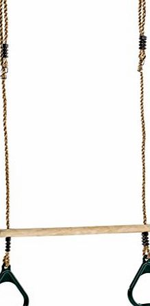 BHP Wooden Trapeze Bar With Green Rings