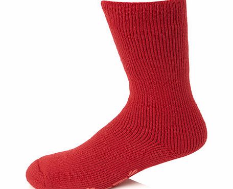 Bhs 1 Pack Heat Holder Slipper Socks, Red BR61H03FRED