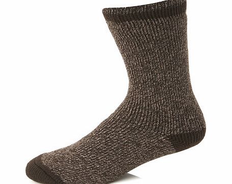 1 Pack Heat Holder Socks, Brown BR61H01FBRN