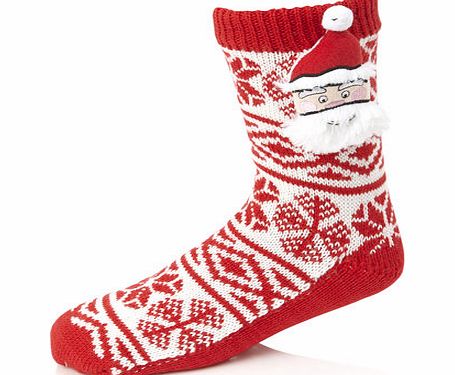 Bhs 1 Pack Santa Cosy Socks, Red BR61N24FRED