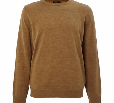 Bhs 2`` Longer Brown Supersoft Crew Neck Jumper,
