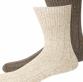Bhs 2 Pack Boot Socks, Brown BR61B21FBRN