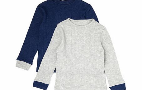 Bhs 2 Pack Boys Long Sleeve Thermal Tops, green