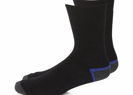Bhs 2pk Black Thermal Sock, Black BR61T02FBLK