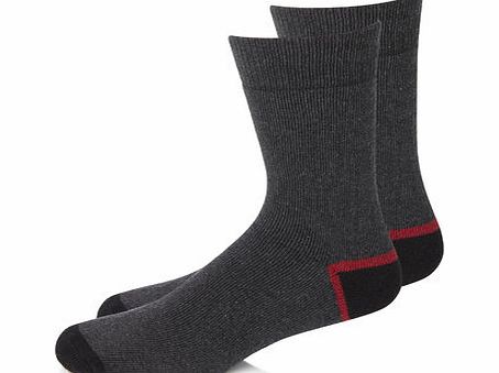 2pk Grey Thermal Socks, Grey BR61T02FGRY