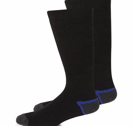 2pk Long Thermal Socks, Black BR61T03FBLK