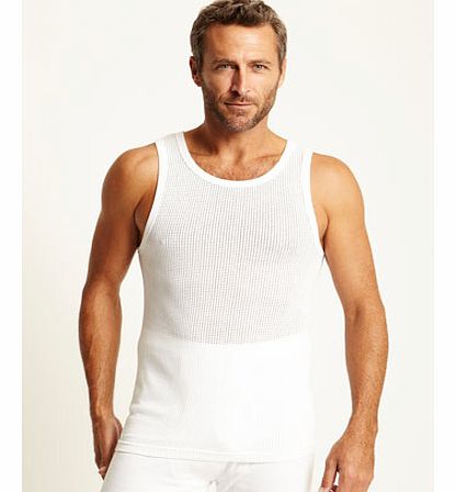 Bhs 2PK White Airtex Vest, White BR60V10CWHT