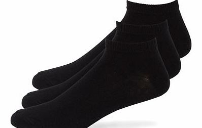 Bhs 3 Pack Black Trainer Socks, Black BR61L02CBLK