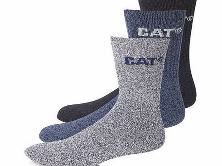 Bhs 3 Pack Cat Boot Socks, Brown BR61B07FBLU
