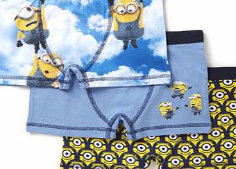 Bhs 3 Pack Disney Despicable Me Minions Boys Trunks,