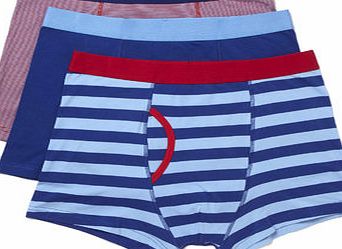 Bhs 3 Pack Mixed Stripe Trunks, Blue BR60T05GNVY