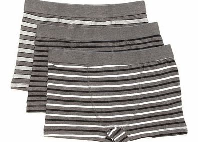 Bhs 3 Pack Tonal Stripe Trunk, Grey 1491222561