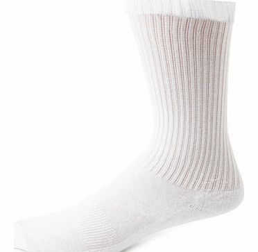 3 Pack White Sport Socks, White BR61S06YWHT