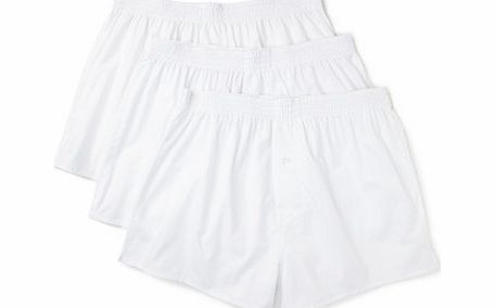 Bhs 3 Pack White Woven Boxers, White BR60W11GWHT
