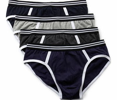 Bhs 4 Pack Navy Sport Stripe Slips, Blue BR60S06DNVY