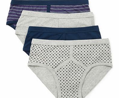 Bhs 4 Pack Stripe Briefs, Blue BR60B01ENVY