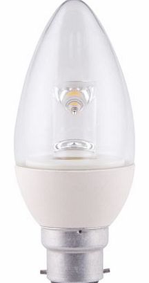 Bhs 4W LED BC clear candle bulb (equivalent to 30w),