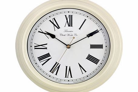 Bhs Acctim Cream Redbourne Metal Case Station Clock,