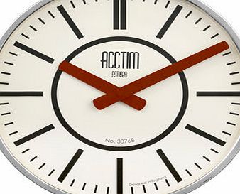 Bhs Acctim large retro station clock, silver