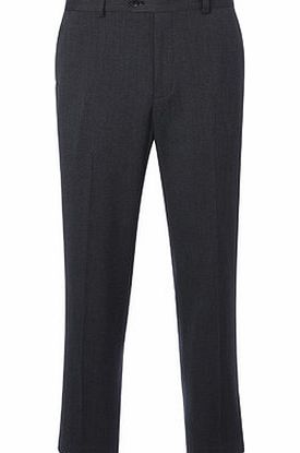 Bhs Airforce Grey Tweed Regular Fit Trousers, Blue